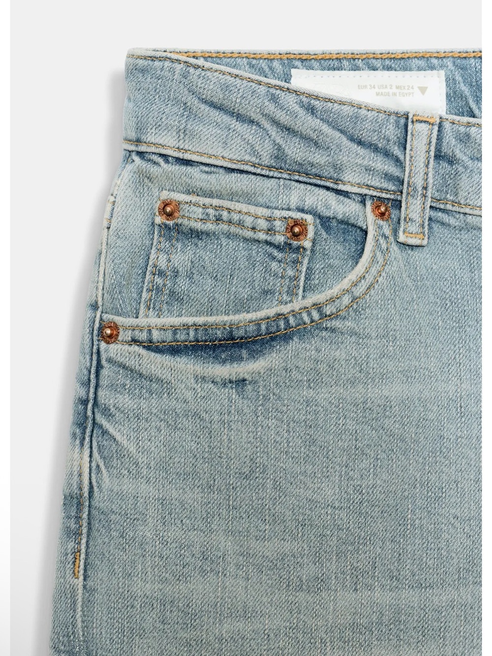 Zara TRF MID-RISE CAPRI JEANS - Picture 7 of 7